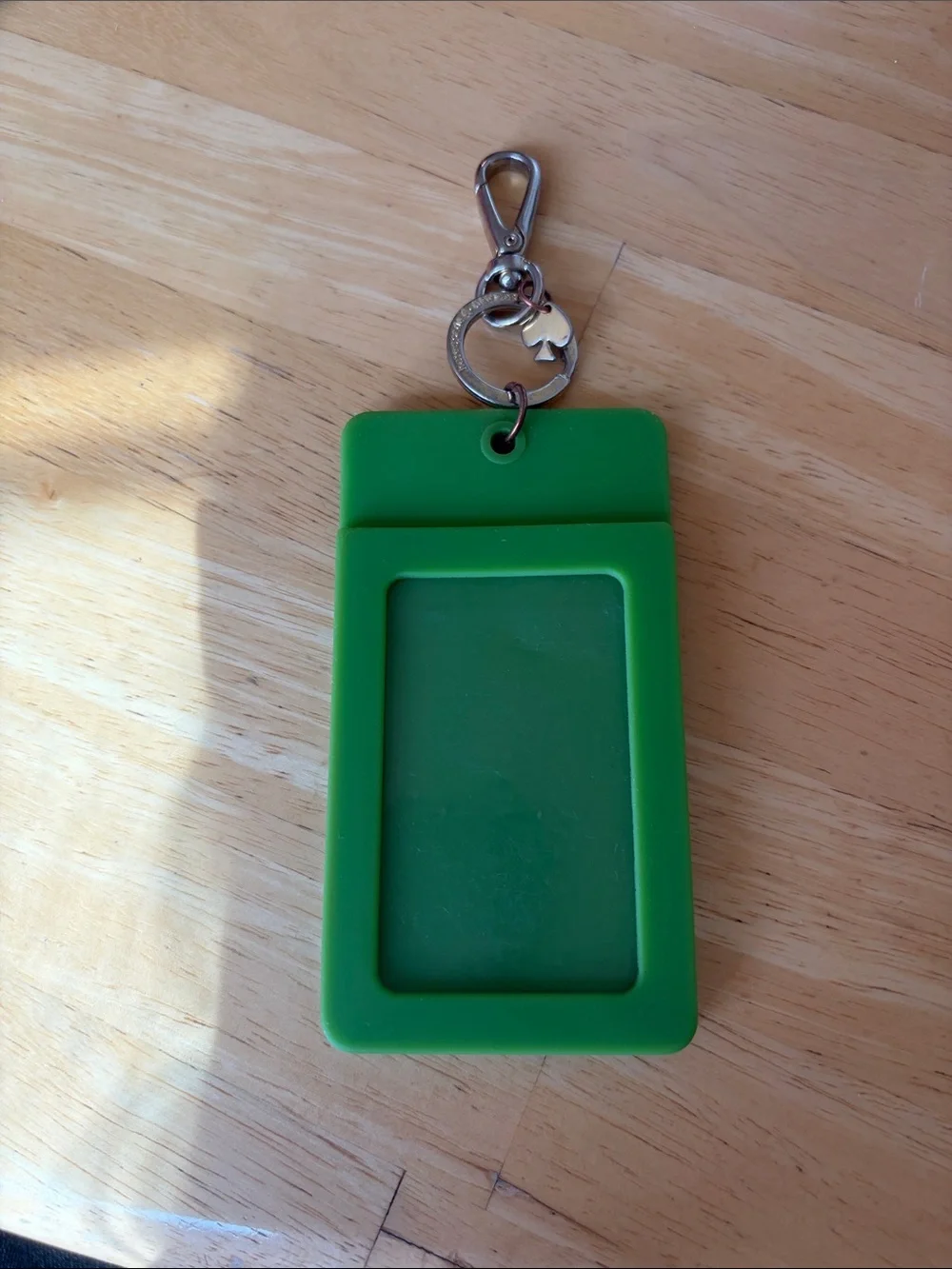 Kate Spade Turquoise Blue/ Green Silicone Card Holder Keychain